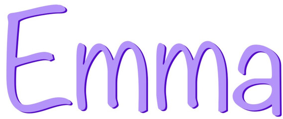 Emma - lilac color - female name - ideal for websites, emails, presentations, greetings, banners, cards, books, t-shirt, sweatshirt, prints	
