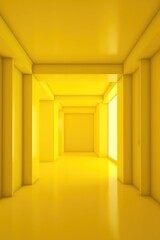 Colorful minimal interior, wall and floor with shadow, AI Generated