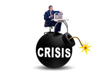 Tax concept with exploding bomb