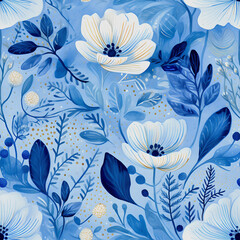 Flower pattern, seamless textre, fabric wallpaper.