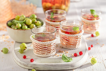 Tasty lemonade for hot days in summer.