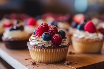 Delicious bakery treats. Generative AI technology.