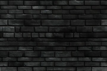 black painted brick wall pattern | Generative AI