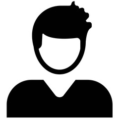 Set of Solid Style Avatars Icons 

