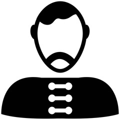 Set of Solid Style Avatars Icons 

