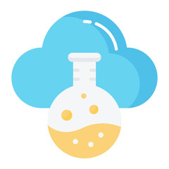 Cloud Research Flat Icon