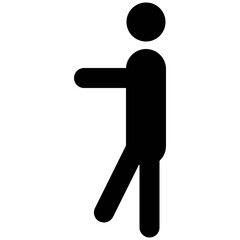 A solid icon of a man editable design 

