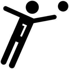 A solid icon of a man editable design 

