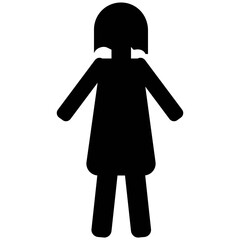 A solid icon of a man editable design 

