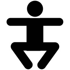 A solid icon of a man editable design 

