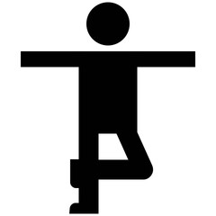 A solid icon of a man editable design 

