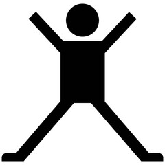 A solid icon of a man editable design 

