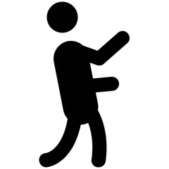 A solid icon of a man editable design 

