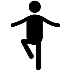 A solid icon of a man editable design 

