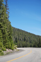 Road at parking lot 3A at Cypress Mountain Resort in West Vancouver, British Columbia, Canada