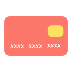 Credit Card Vector Flat Icon. Online payment. Credit Debit Card Cash withdrawal. Credit Card Minimal Style. Financial operations