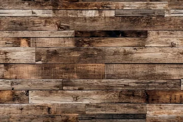 Abwaschbare Fototapete reclaimed wood Wall Paneling texture pattern   Generative AI © Kay