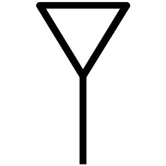 Trendy Road Signs Icons in Line Style 
