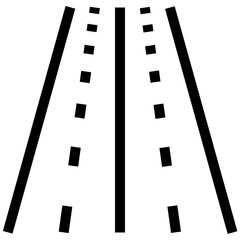Trendy Road Signs Icons in Line Style 
