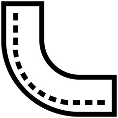 Trendy Road Signs Icons in Line Style 
