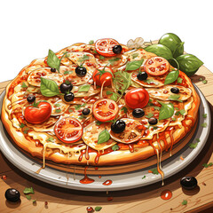 clipart pizza isolated on transparent background
