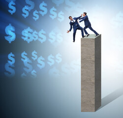 Business competition concept with two businessmen