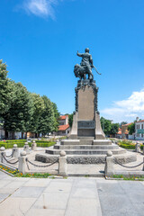 Fototapeta premium Monument toVasil Levski in town of Karlovo, Bulgaria