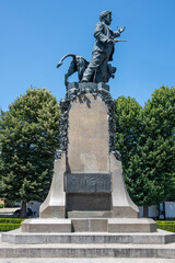 Fototapeta premium Monument toVasil Levski in town of Karlovo, Bulgaria