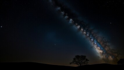 night sky and milky way