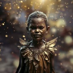 bronze angel in the sky