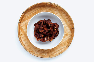 Sour tamarind on white background.