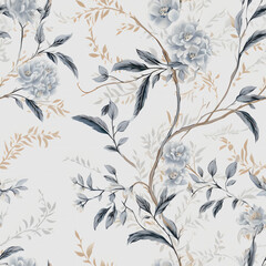 Flower pattern, seamless textre, fabric wallpaper.