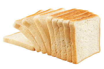 sliced bread, toast isolated on white background, full depth of field