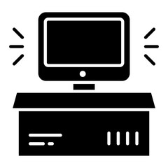 Monitor Box Glyph Icon