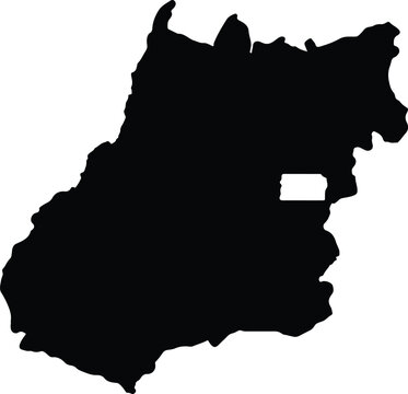 Silhouette map of Goi&aacute;s Brazil with transparent background.