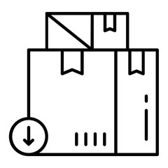 Package Delivery Line Icon