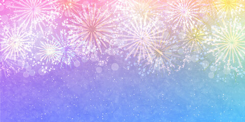 花火　夏　夜空　背景