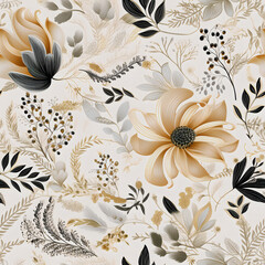 Flower pattern, seamless textre, fabric wallpaper.
