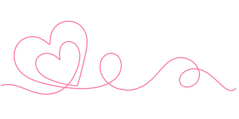 pink heart line art