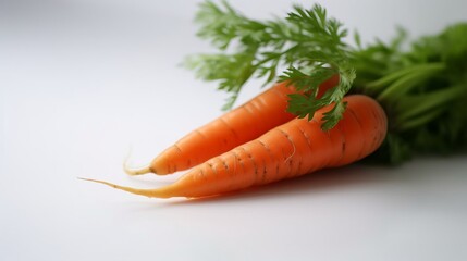 Carrot on the white background. Created with Generative AI technology.