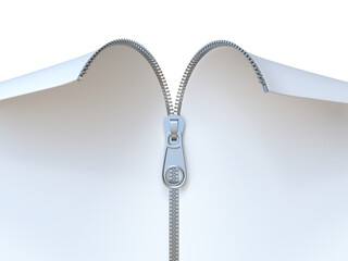 Zipper two side opened 3D