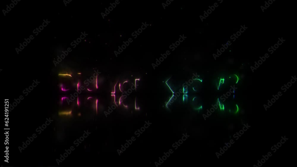 Poster did you know glow colorful neon laser text with reflection effect animation on black abstract backgr