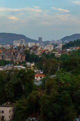 Cityscape Of Rio de Janeiro as seen from Santa Teresa neighborhood, the historical old town located up hill