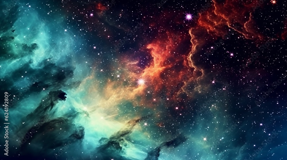 Canvas Prints universe filled with stars. generative ai