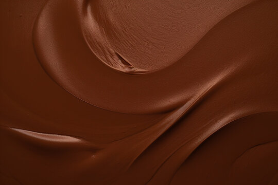 Chocolate smooth cream texture abstract background. Generative AI