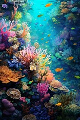 Fototapeta na wymiar underwater sea floor | Generative AI