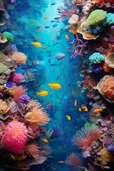 coral reef fish underwater sea floor | Generative AI