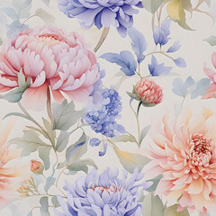 Flower pattern, seamless textre, fabric wallpaper.