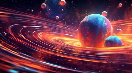 Obraz na płótnie Canvas Planet in space, beautiful space background