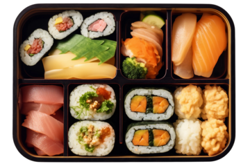 Bento box. isolated object, transparent background